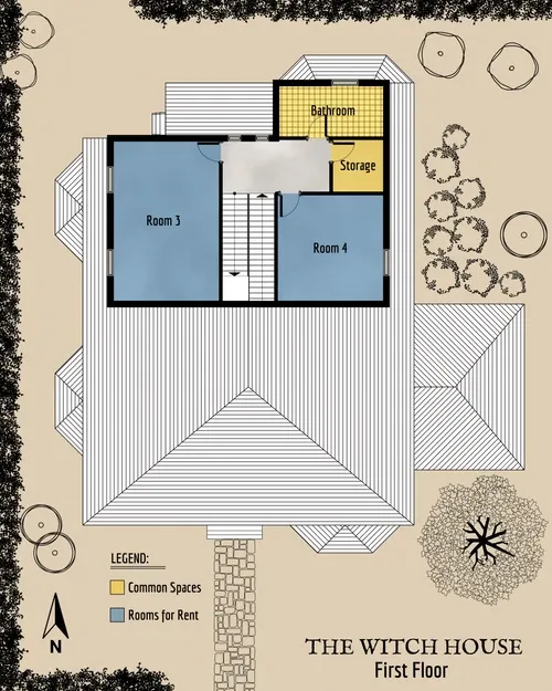 The Witch House - First Floor - Floor Plan