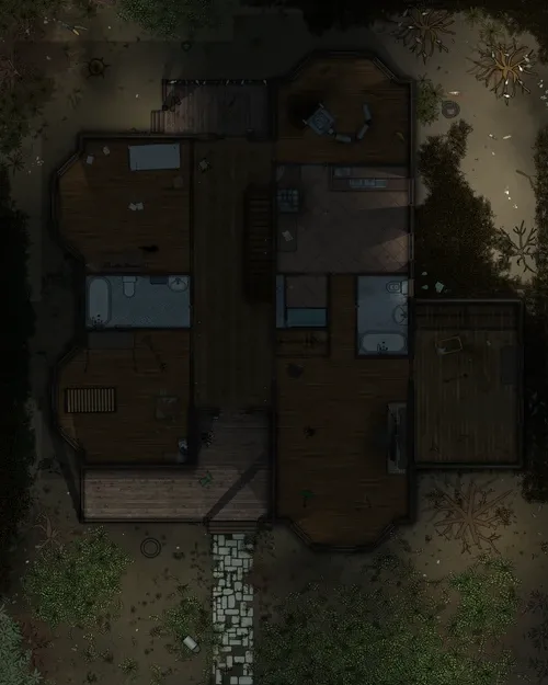 The Witch House - Ground Floor - Abandoned - Night