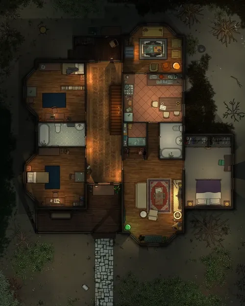 The Witch House - Ground Floor - Night