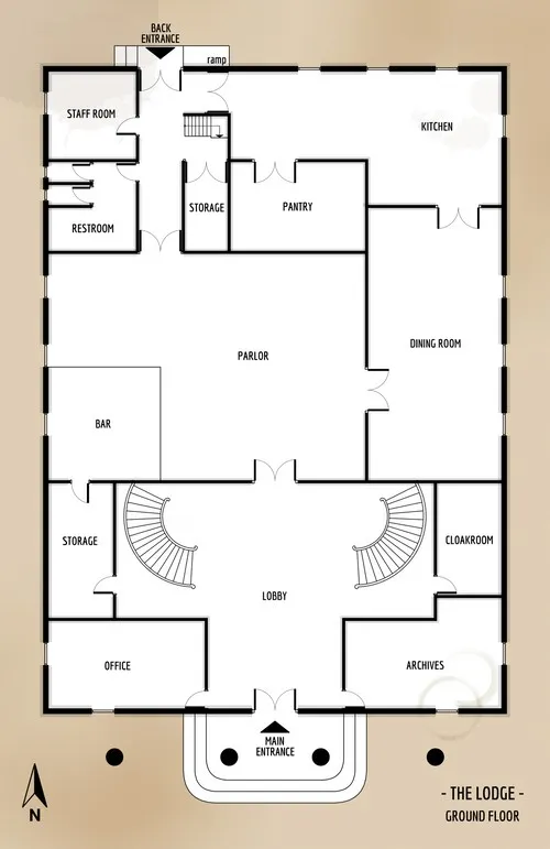 The Lodge - Floor Plan - Ground Floor