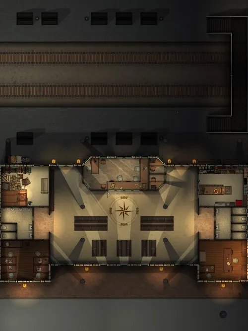 Train Station - Vintage - Night