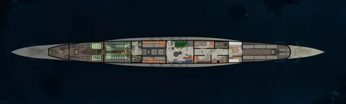 Type VII U-Boat Submarine - Plan View - Abandoned