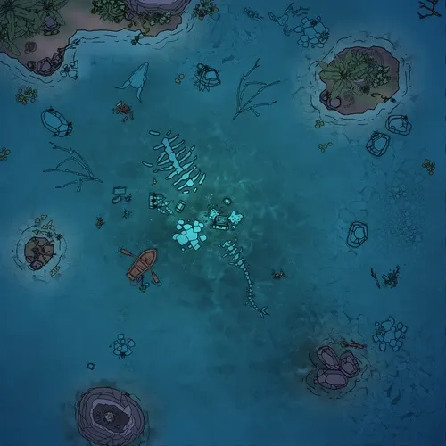 Underwater Treasure - Dragon - Night