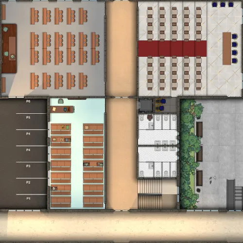 University Department - Basic - Day - No Vehicles