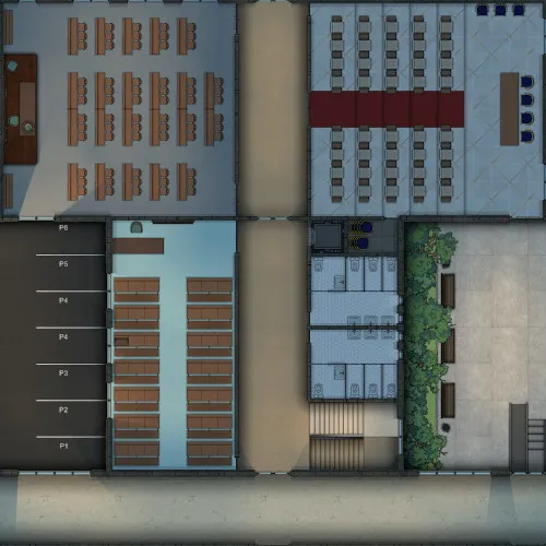 University Department - Basic - Night - No Vehicles