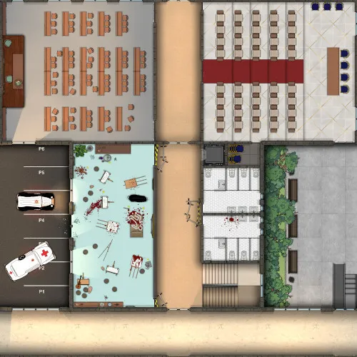 University Department - Crime Scene - Day