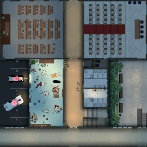 University Department - Crime Scene - Night