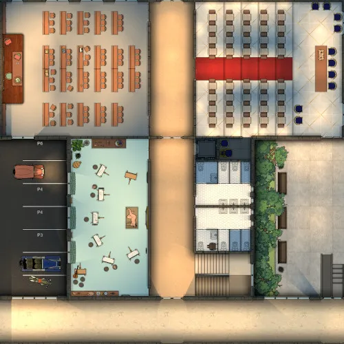 University Department - Fine Arts - Night