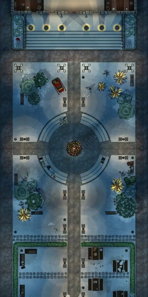 University Yard Christmas - Night
