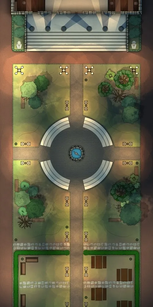 University Yard - Minimal - Night