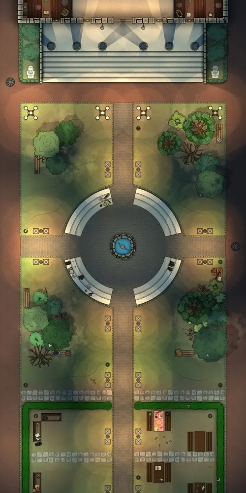 University Yard - Night