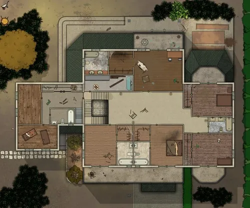 Victorian Manor - First Floor - Abandoned - Day