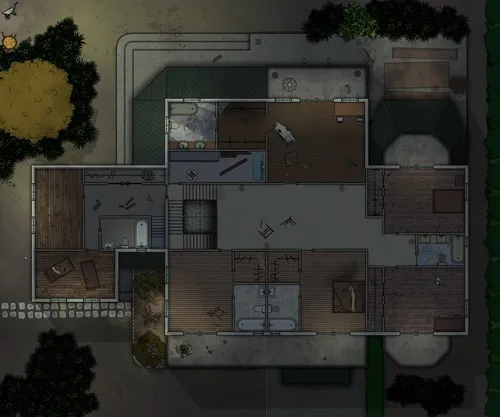 Victorian Manor - First Floor - Abandoned - Night