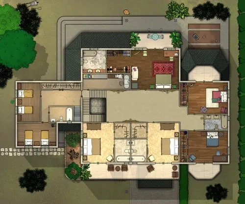 Victorian Manor - First Floor - Day