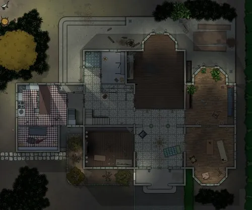 Victorian Manor - Ground Floor - Abandoned - Night