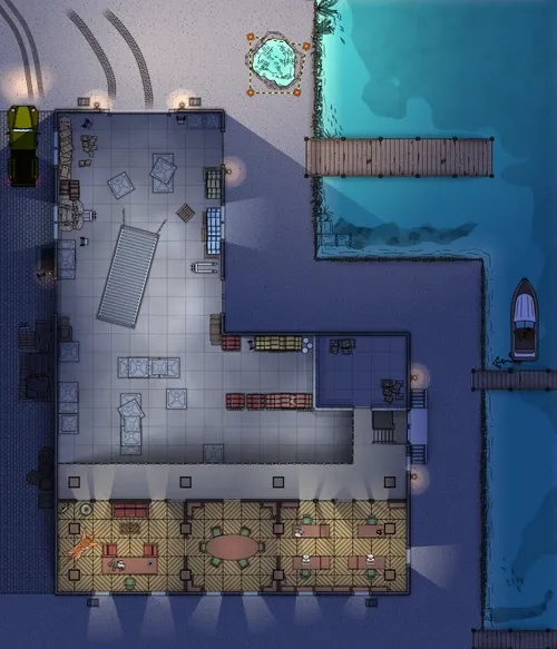 Warehouse Near The Docks - Offices - Night
