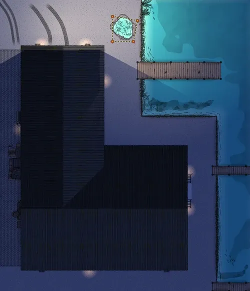 Warehouse Near The Docks - Roof - Night - No Vehicles