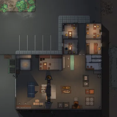 Warehouse With - Basement - Ground Floor - Smuggling - Night