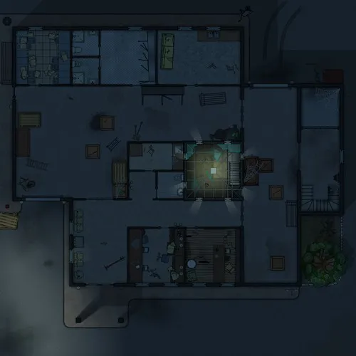 Warehouse With Illegal Distillery - Ground Floor - Abandoned - Night