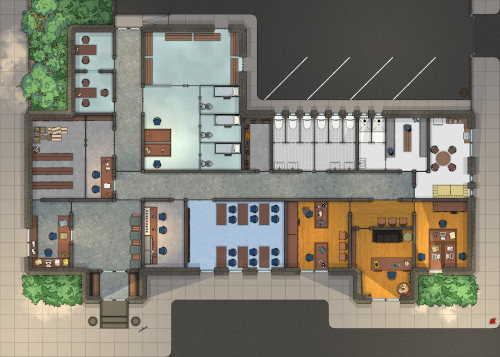 Arkham Police Station - Ground Floor - Single Level