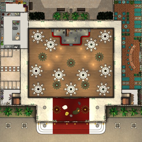 Banquet Hall - 35 x 35 - Cthulhu Architect