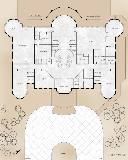 Big Mansion - Basement - Floor Plan