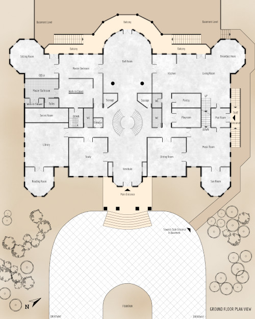Big Mansion - Ground Floor - Floor Plan