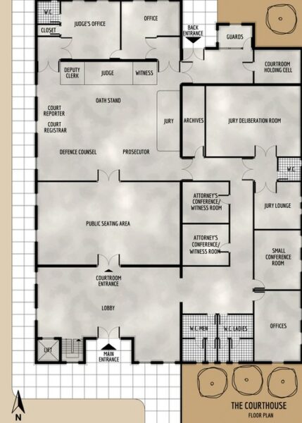 Courthouse - 25 x 35 - Cthulhu Architect