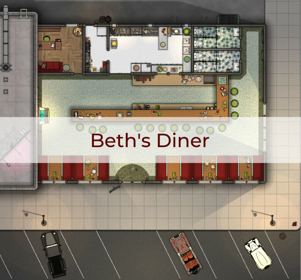 Beth’s Diner Map