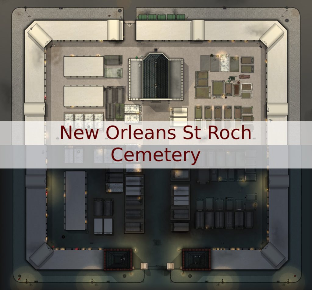 New Orleans St. Roch Cemetery - 48 x 46 - Cthulhu Architect