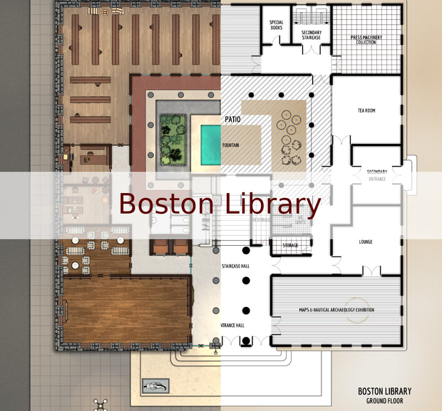 Boston Library Map