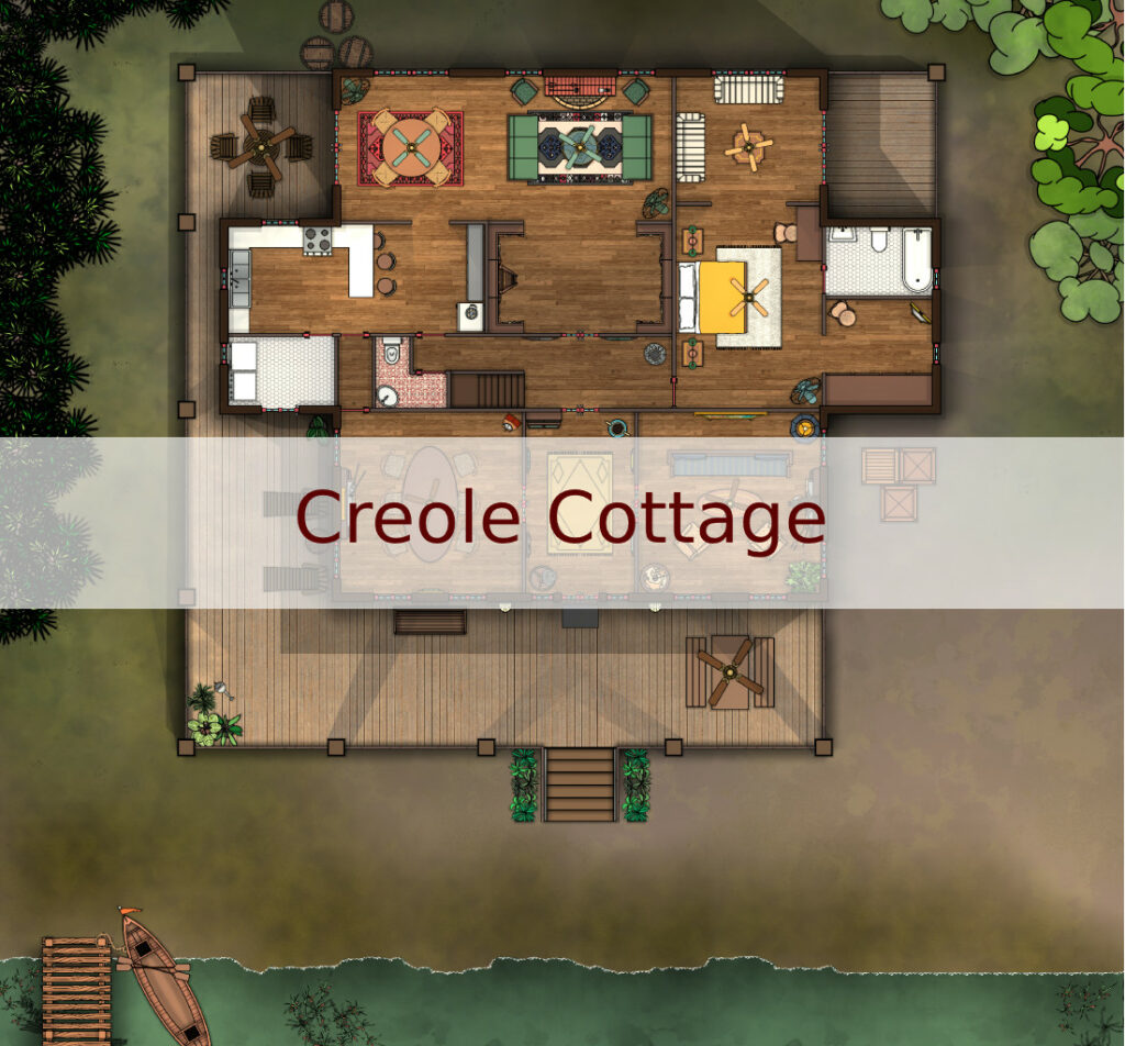Creole Cottage Map
