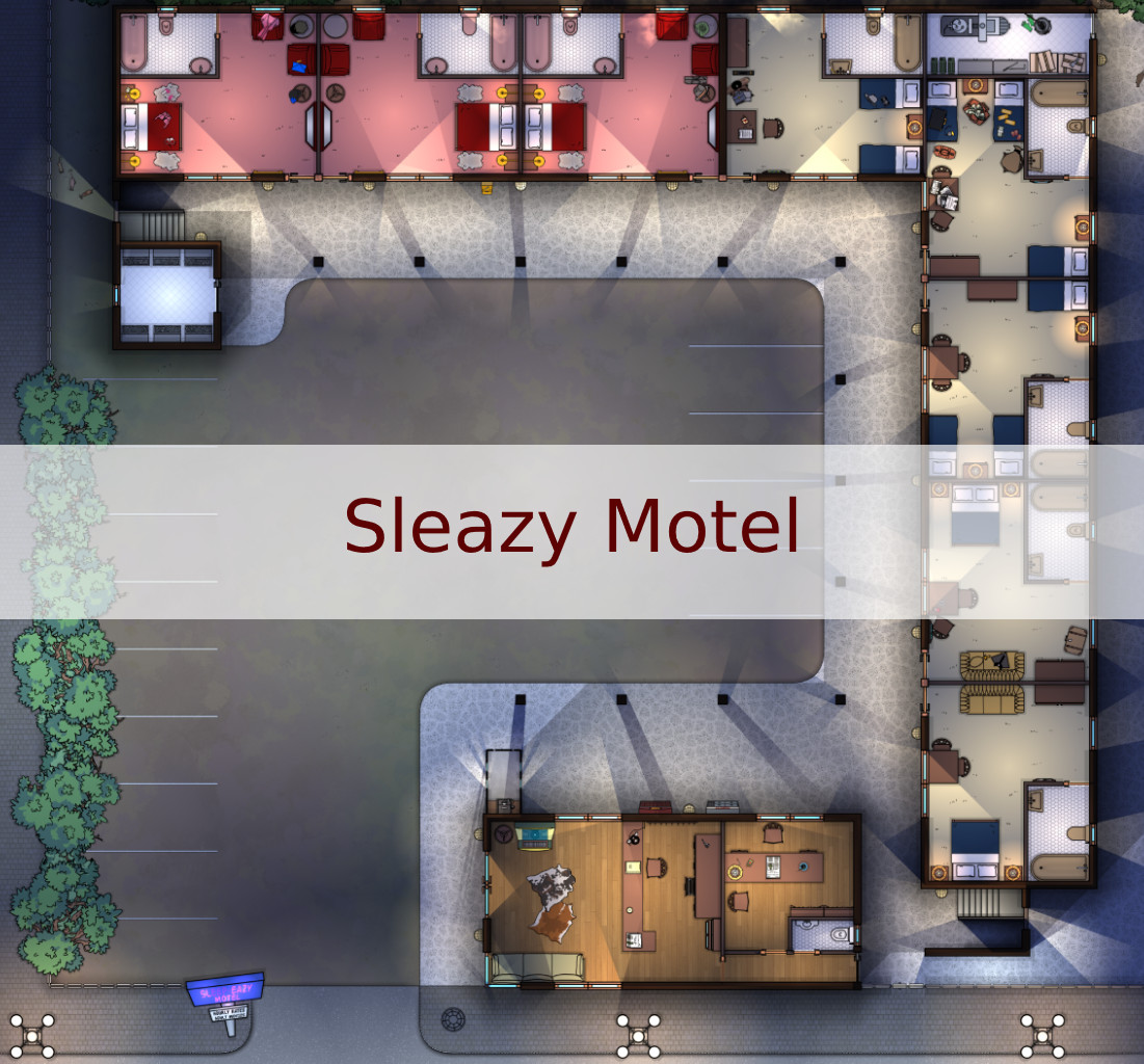 Sleazy Motel - 35 x 35 - Cthulhu Architect