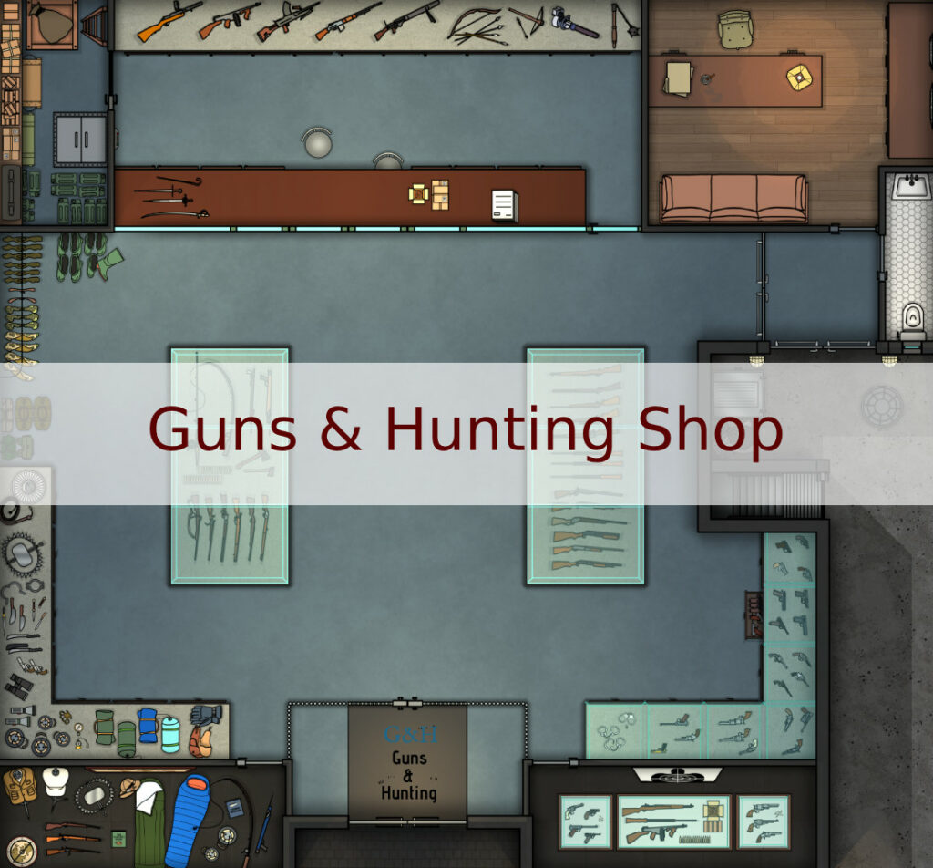 Guns & Hunting Shop Map