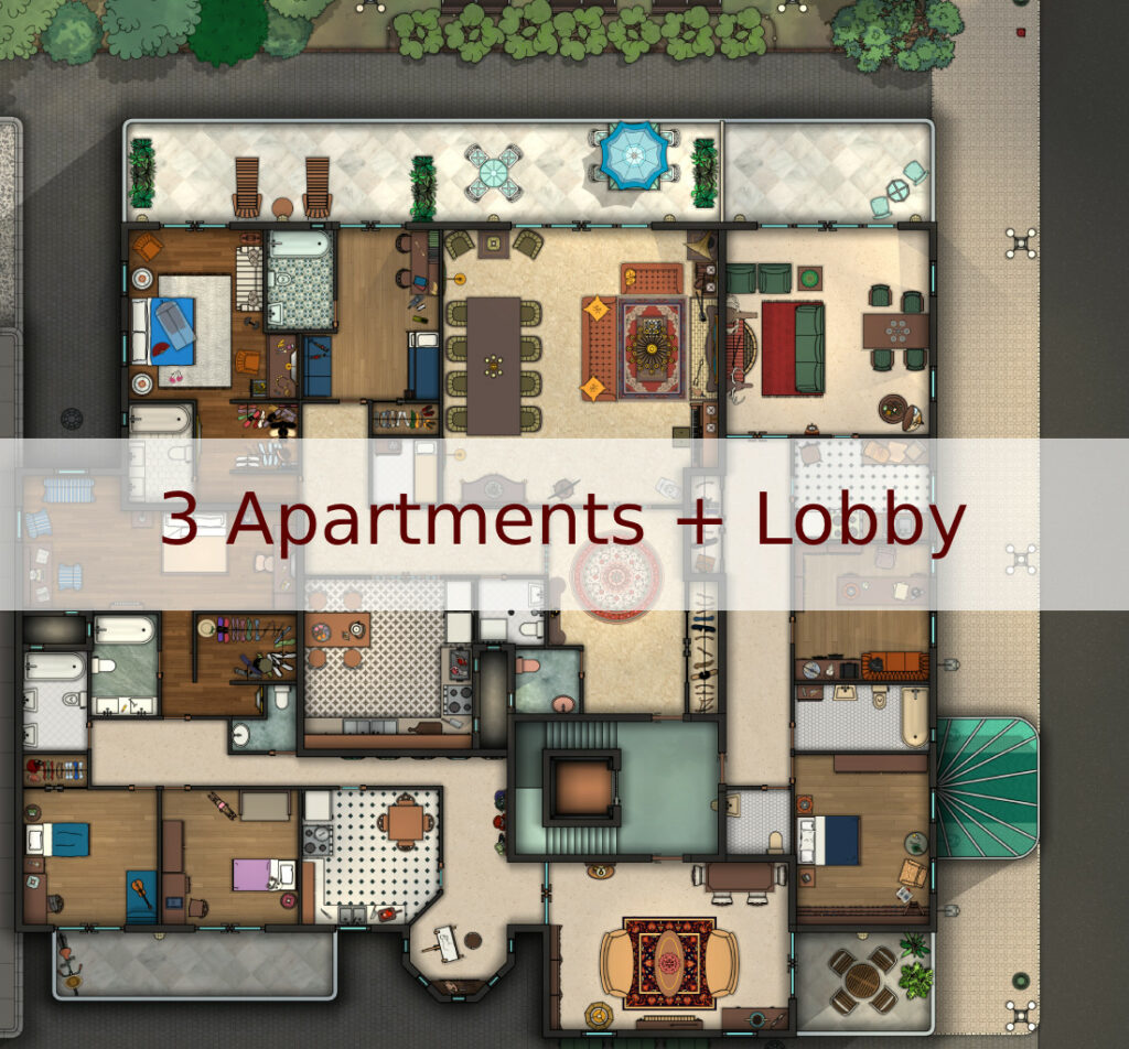 3 Apartments Map