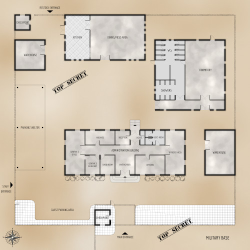 Military Base - 50 x 50 - Cthulhu Architect