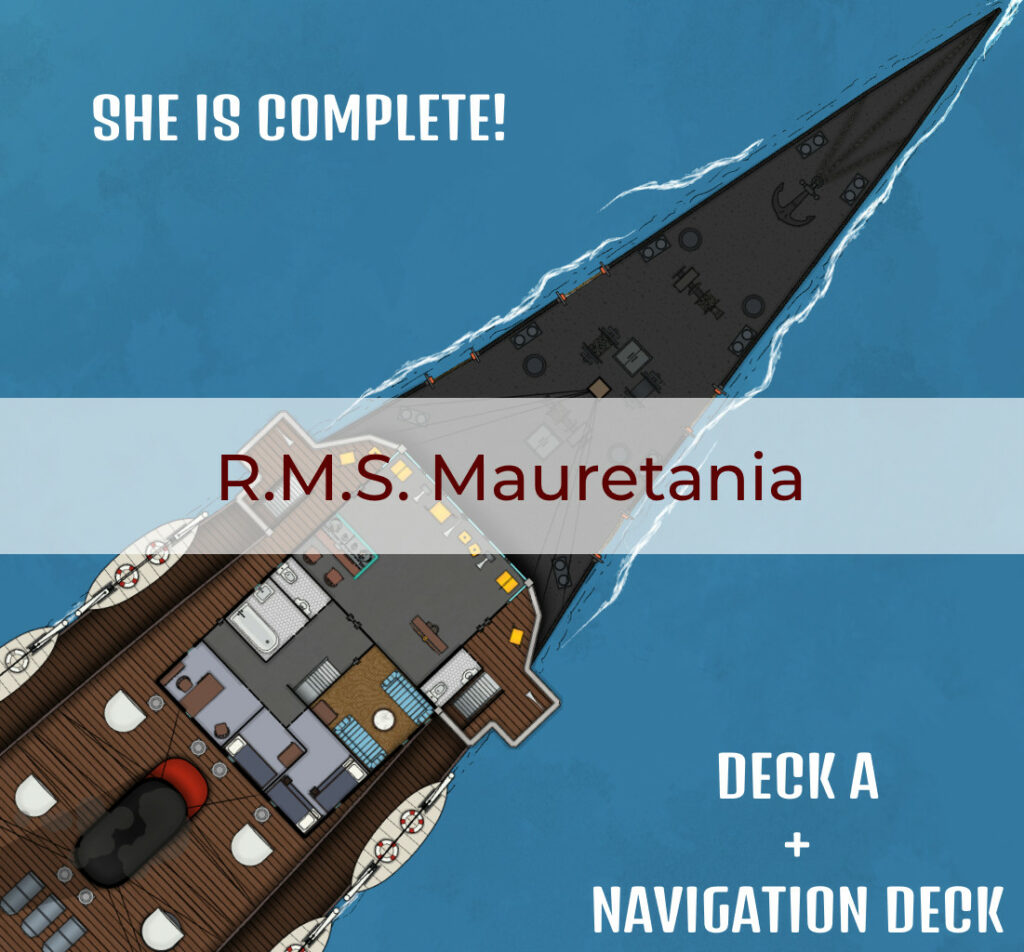 RMS Mauretania – Deck A & Navigation Deck