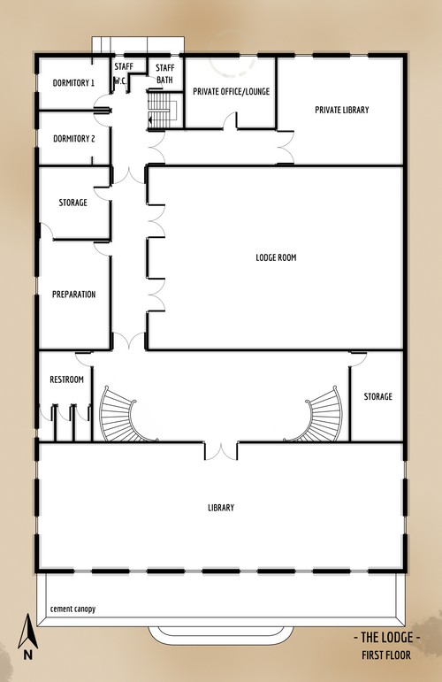 The Lodge 24 X 37 Cthulhu Architect   The Lodge Floor Plan First Floor 