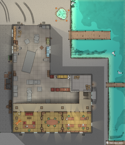 Warehouse Near The Docks - 30 X 35 - Cthulhu Architect